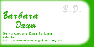 barbara daum business card